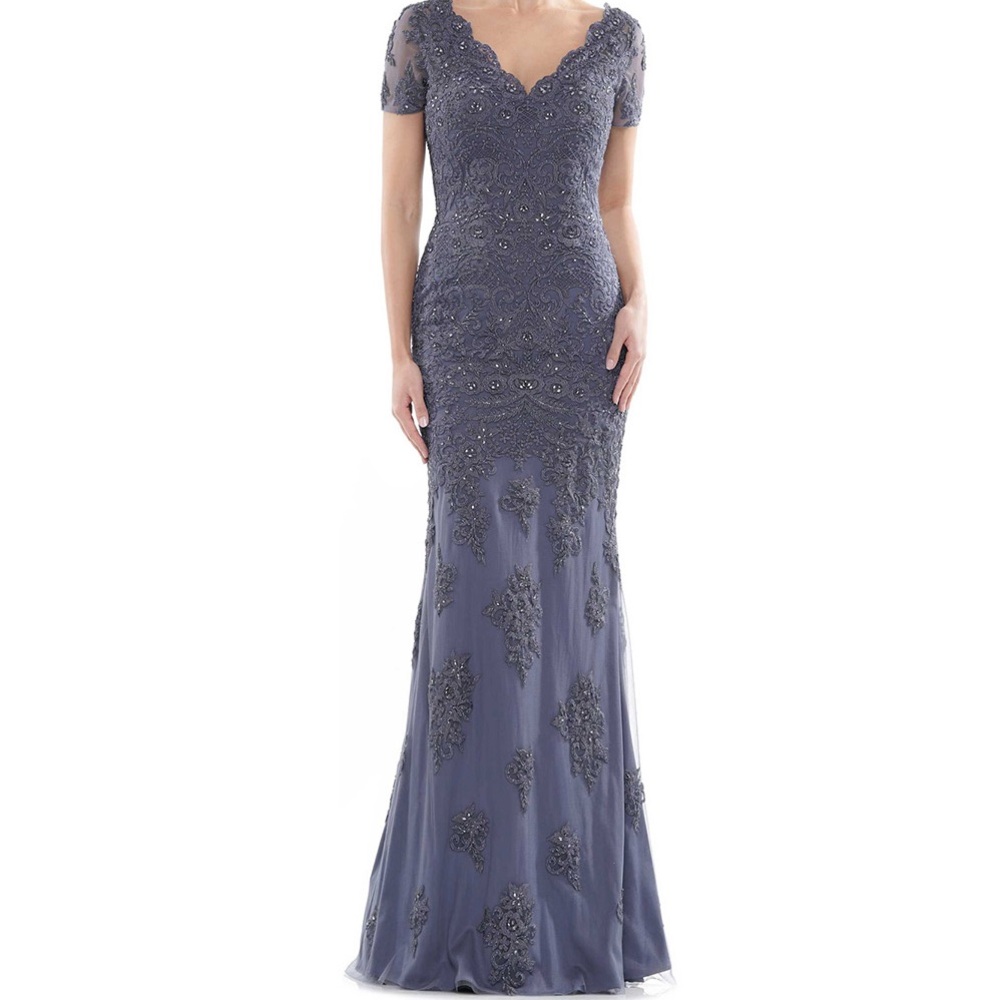 Rina diMontella Slate Blue Maxi Dress